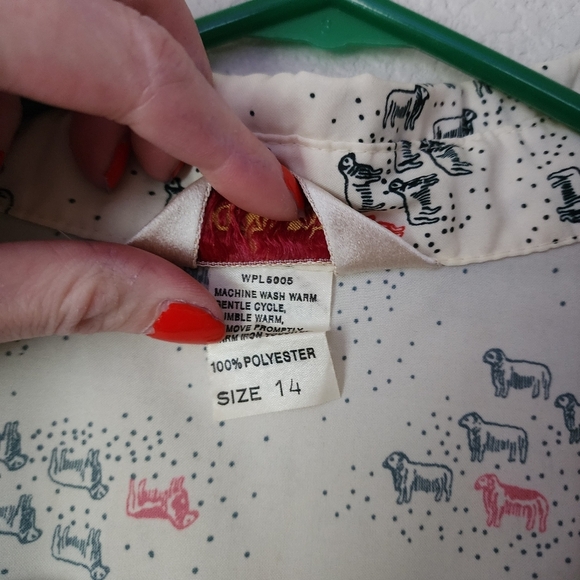 JACK WINTER x VINTAGE 70s black sheep red sheep button-up shirt 14 - Picture 9 of 13